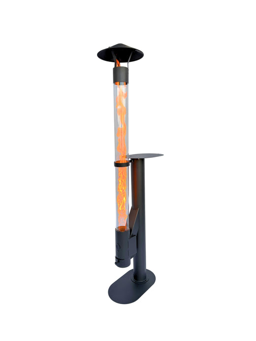 Flamesa® Lumina – Poêle à pellets design pour extérieur avec table