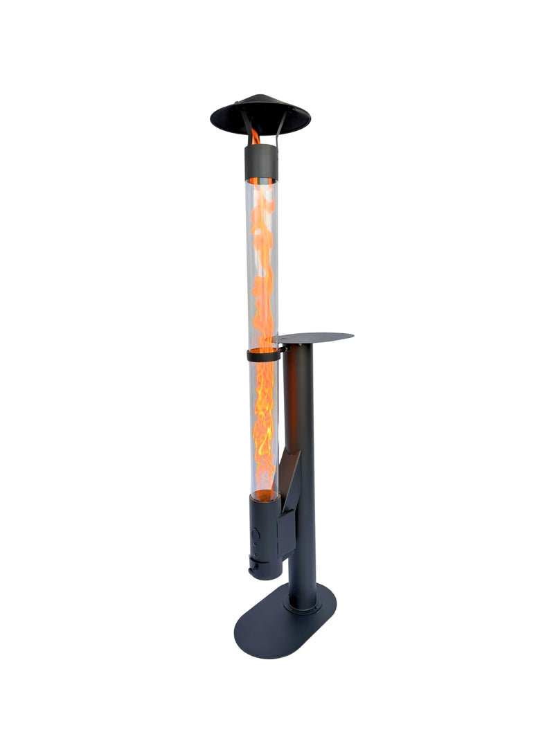 Flamesa® Lumina – Poêle à pellets design pour extérieur avec table