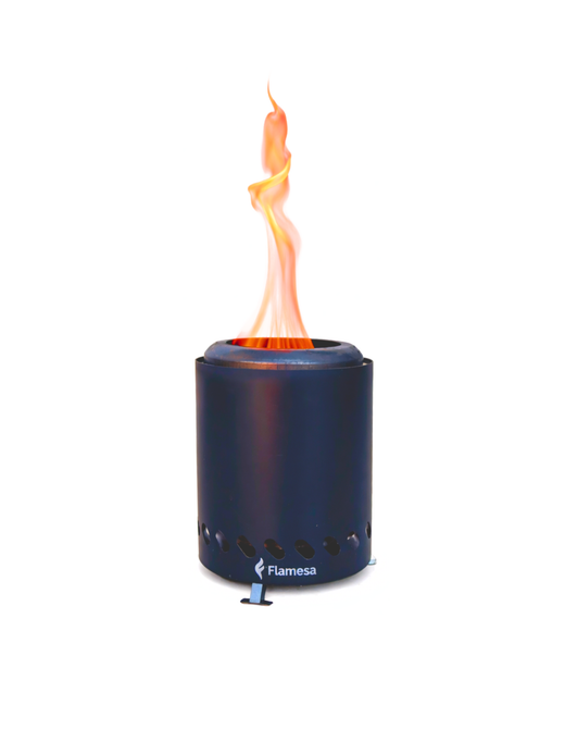 Flamesa® Vulcan – Brasero à granulés de table noir pour extérieur